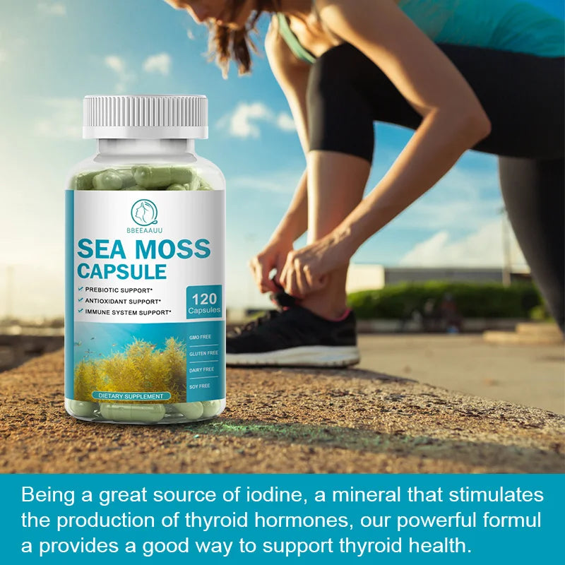 BEAU Sea Moss Capsules, Mineral Rich, Prebiotic Antioxidant and Immune Support