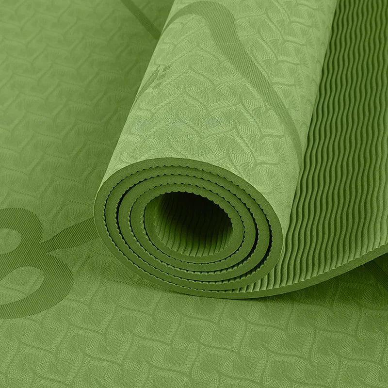 Eco-Friendly 6mm TPE Yoga & Pilates Mat with Posture Line