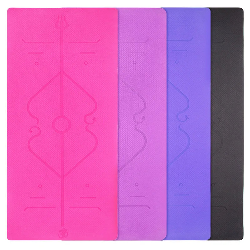 Eco-Friendly 6mm TPE Yoga & Pilates Mat with Posture Line