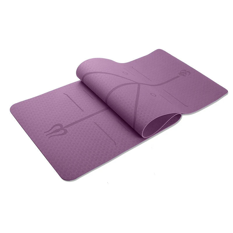 Eco-Friendly 6mm TPE Yoga & Pilates Mat with Posture Line