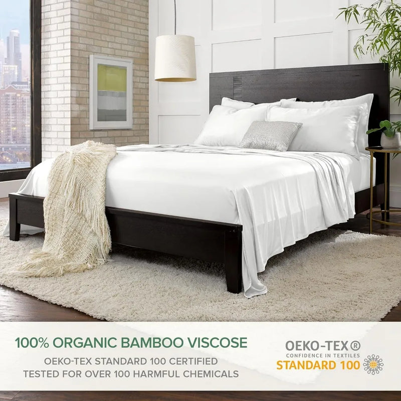 King Size Luxury Bed Set 100% Organic Bamboo Viscose Linen