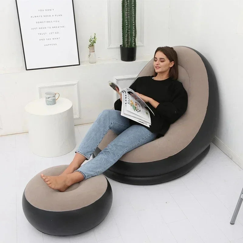 Inflatable Lazy Chair with Footstool