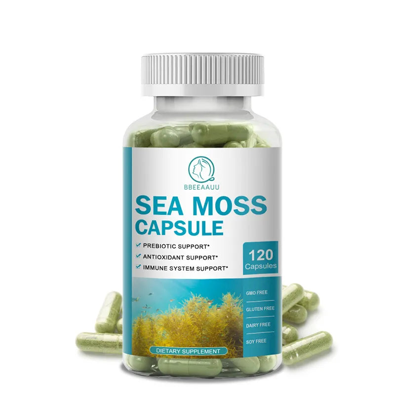 BEAU Sea Moss Capsules, Mineral Rich, Prebiotic Antioxidant and Immune Support