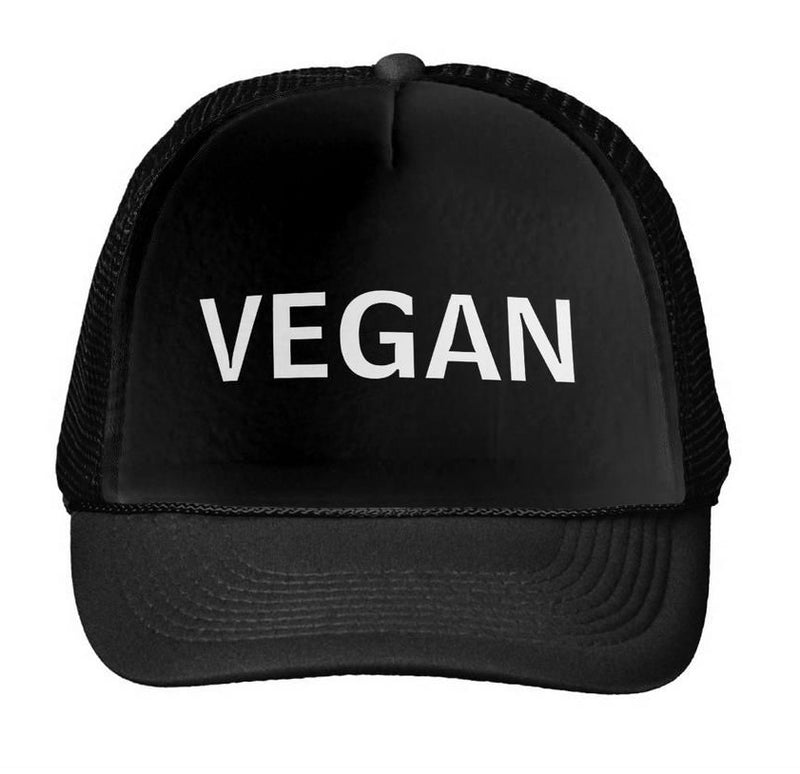 Vegan Print Baseball Trucker Hat Unisex Adjustable