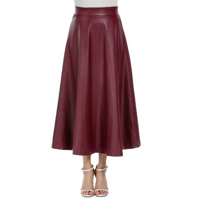 Vegan Leather Maxi Skirt