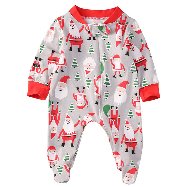 Christmas Newborn Kids Baby Girls Boys Clothes Santa Claus Footies Jumpsuit One Pieces Outfits 0-24M