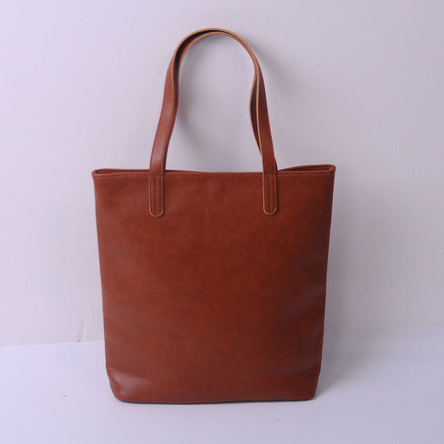 Wholesale Camel Trunk Tote With Long handles , Faux Leather Mint Medium Size Rectangle Totes Vegan Leather Tote DOMIL-101730N