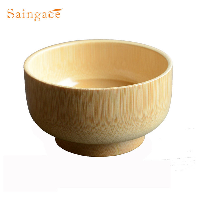 Eco friendly Natural and Organic Baby Bamboo Suction Stay put Bowl wood wooden tableware bowls for baby kids anti break