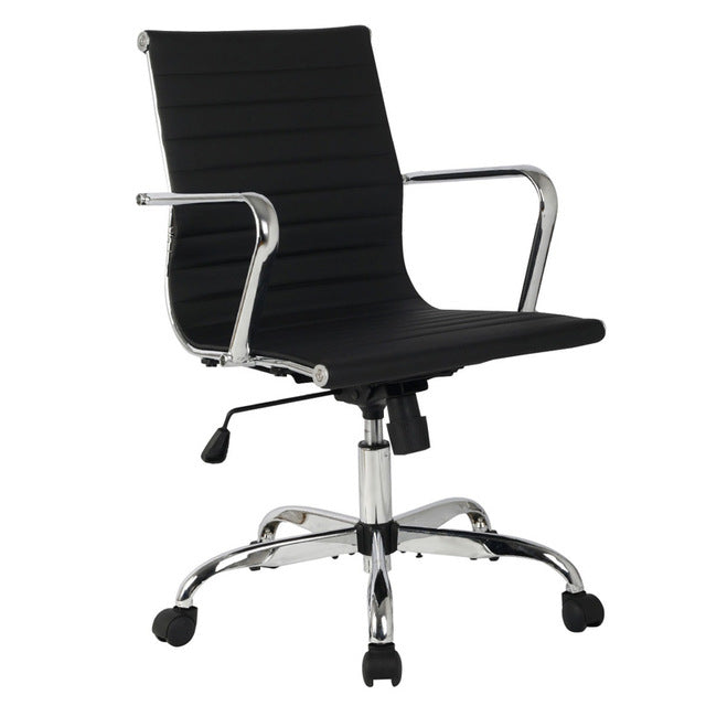 COSTWAY Adjustable Faux Leather Ergonomic Office Chair