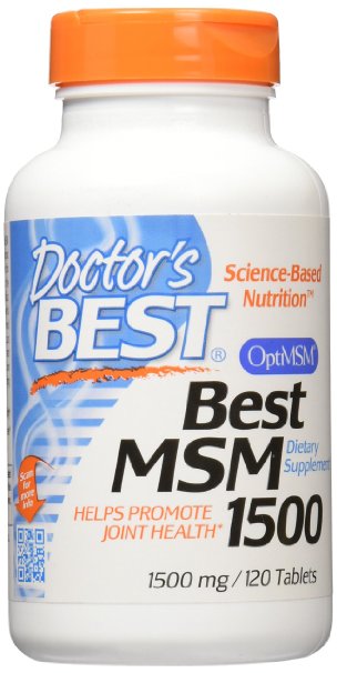Doctor's Best MSM Dietary Supplement, 1500mg, 120ct - Helps Promote Joint Health